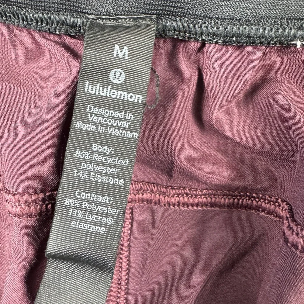 Lululemon Mens THE Short Maroon Camo Performance Athletic Gym Shorts Size Medium